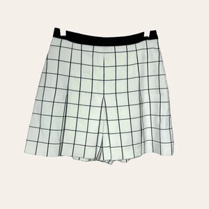 Proenza‎ Schouler Ivory Windowpane Check Skort Skirted Shorts Size 4
